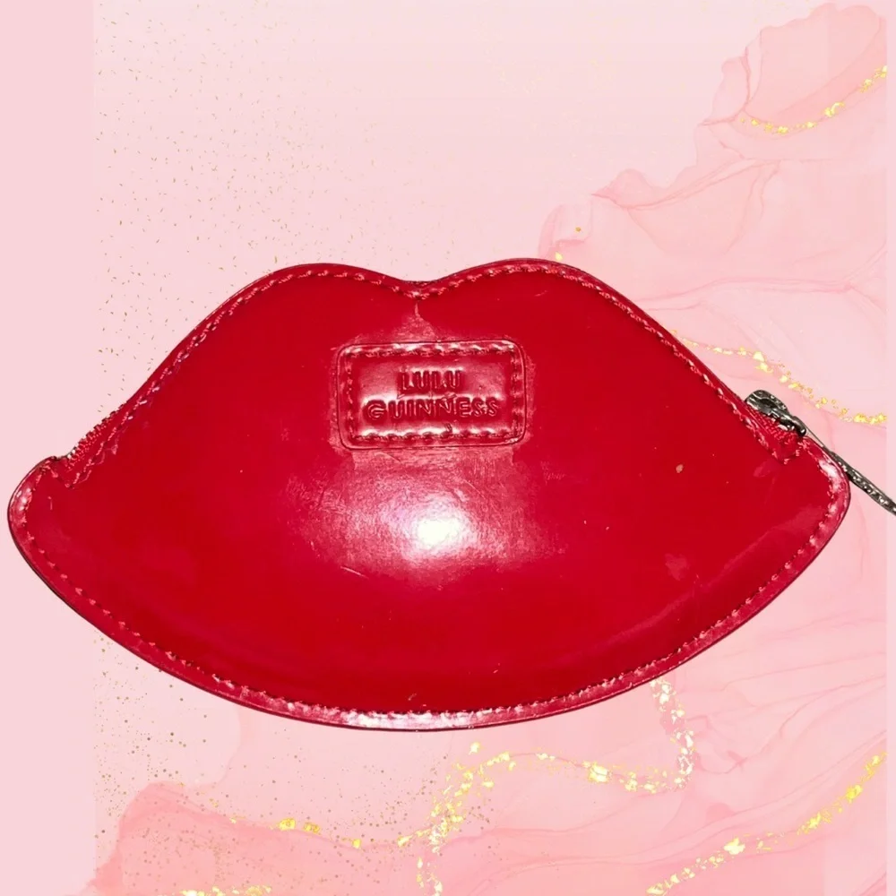 Lulu Guinness Red Lip Patent Leather Coin Purse,  
